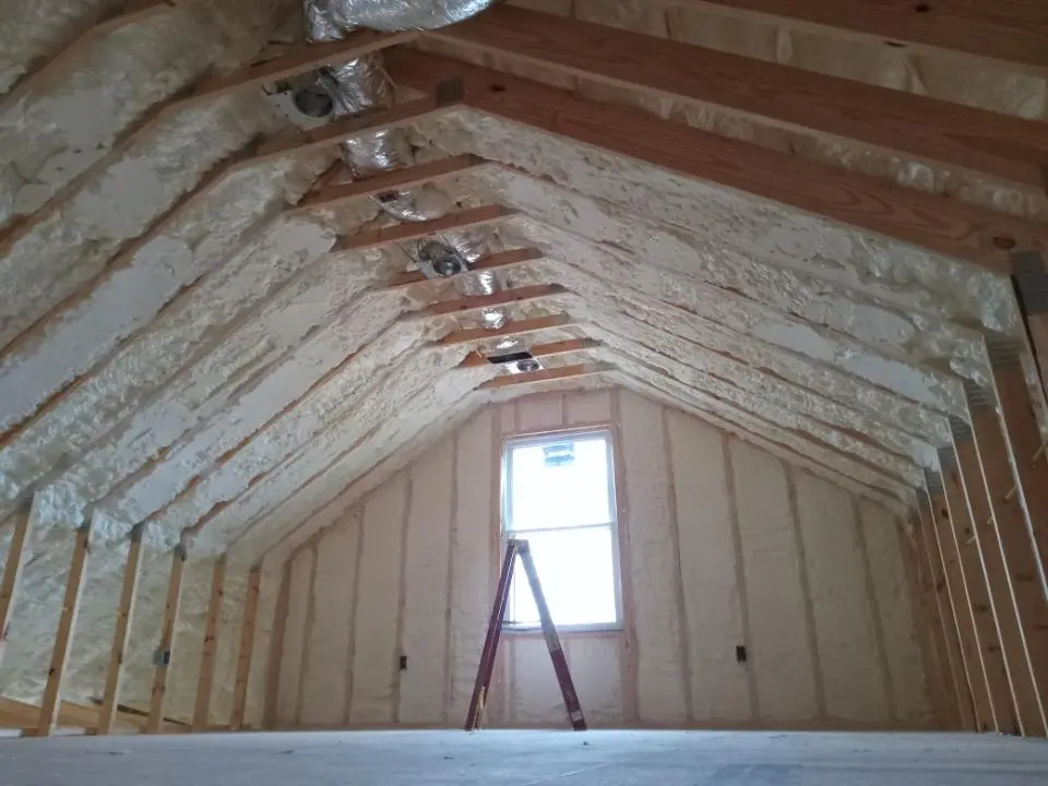 Spray foam roofing application for Crawl Space Insulation project in Marvin